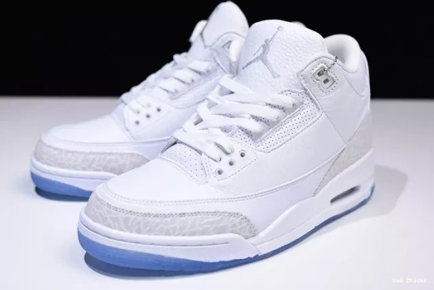 EyeCatching 428 Jordan Retro 3 136064-111 Triple Air White 0902